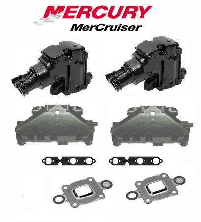 OEM Mercruiser 2002-2005 V6 Cast Iron Dry Joint Exhaust Manifold & 