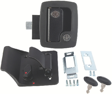 A P PRODUCTS 013-520 - BAUER DOOR LATCH W/KEYS-BLACK