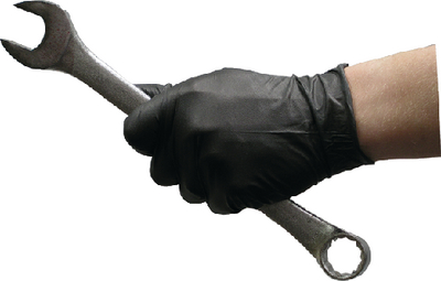 TEXTURED INDUSTRIAL GRADE BLACK NITRILE GLOVES (#674-GPNB48100) - Click Here to See Product Details