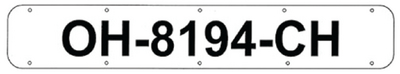 BOAT REGISTRATION NUMBER PLATES (#22-RL2400W) - Click Here to See Product Details