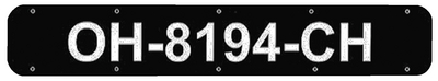 BOAT REGISTRATION NUMBER PLATES (#22-RP2400B) - Click Here to See Product Details