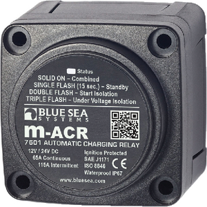 BLUE SEA SYSTEMS 7601 - M-SERIES ACR - 12/24V DC 65A BLUE SEA SYSTEMS 7601 - M-SERIES ACR - 12/24V DC 65A