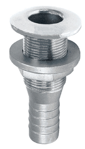 STAINLESS STEEL THRU HULL WITH HOSE END (#379-70THH112) - Click Here to See Product Details