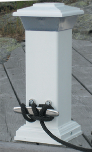SOLAR DOCK LIGHT WITH STAINLESS STEEL CLEAT (#686-96250F) - Click Here to See Product Details
