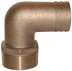 BRONZE PIPE-TO-HOSE ADAPTERS - 90?  (#34-PTHC1000)