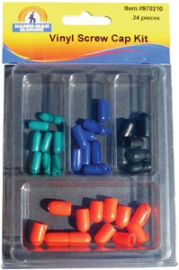 ASSORTED 34 PIECE VINYL SCREW CAP KIT  (#8-970210) - Click Here to See Product Details