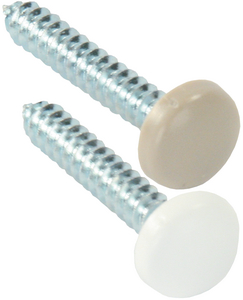 JR PRODUCTS 20415 - KAPPET SCREWS W/COVERSWHITE