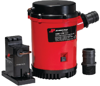 HEAVY DUTY COMBO BILGE PUMP WITH <BR>AUTOMATIC ELECTROMAGNETIC SWITCH (#189-0220400) - Click Here to See Product Details