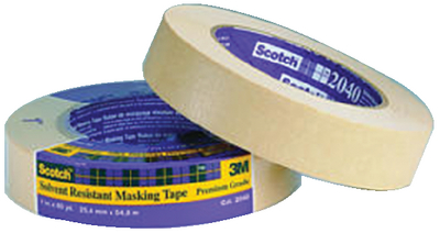 SCOTCH<sup>®</sup> SOLVENT RESISTANT MASKING TAPE - #2040 (#71-02992) - Click Here to See Product Details
