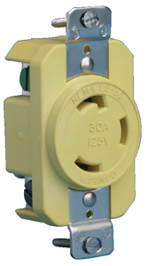 BOAT END 30A LOCKING RECEPTACLE (#69-305CRR) - Click Here to See Product Details