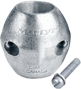 STREAMLINED SHAFT ANODE - ZINC WITH SLOTTED SCREW (#194-CMX07S)