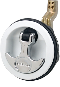 T HANDLE FLUSH LOCK LATCH (#9-1091DP1WHT) - Click Here to See Product Details