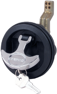 T HANDLE FLUSH LOCK LATCH (#9-1092DP1BLK) - Click Here to See Product Details