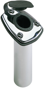 ANGLED FLUSH MOUNT ROD HOLDER (#9-1205DP0CHR) - Click Here to See Product Details