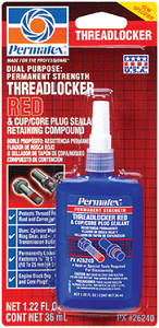 PERMANENT STRENGTH THREADLOCKER RED (#180-26240) - Click Here to See Product Details