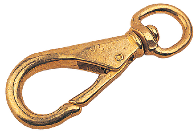 SWIVEL EYE BOAT SNAP - BRASS (#354-1391321) - Click Here to See Product Details
