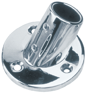 ROUND RAIL BASES - CHROME ZINC (#354-2860601) - Click Here to See Product Details