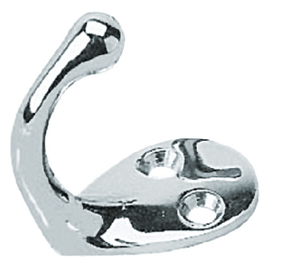 SINGLE COAT HOOK - BRASS (#354-6715011) - Click Here to See Product Details