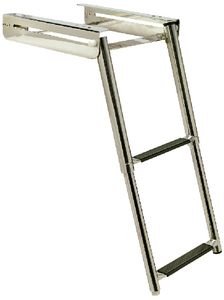 DELUXE UNIVERSAL SWIM PLATFORM<BR>WITH SLIDE MOUNT TELESCOPING LADDER (#50-71241) - Click Here to See Product Details