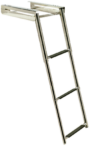 DELUXE UNIVERSAL SWIM PLATFORM<BR>WITH SLIDE MOUNT TELESCOPING LADDER (#50-71251) - Click Here to See Product Details