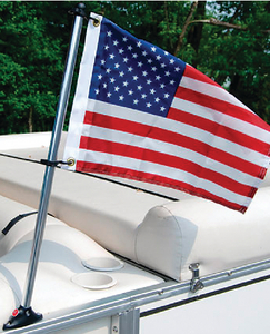 PONTOON FLAG POLE SOCKET WITH FLAG (#32-922) - Click Here to See Product Details