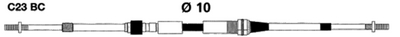 C23BC 4300 TYPE BULKHEAD MOUNT CONTROL CABLES  (#216-C23BCX13)